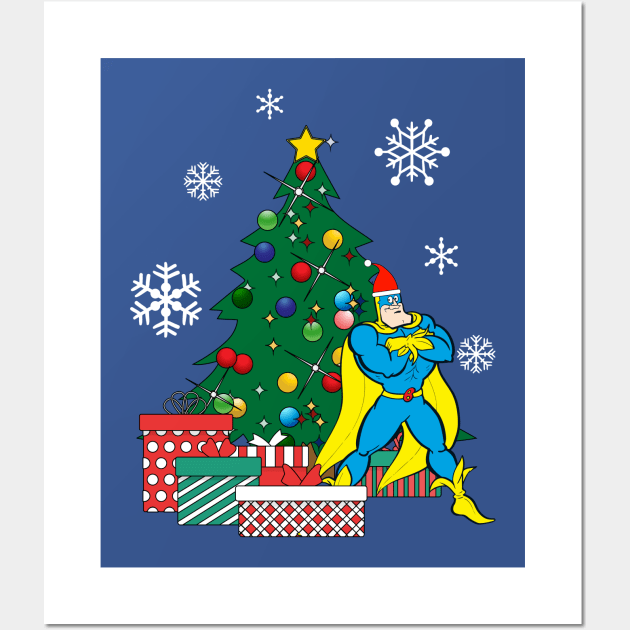 Bananaman Around The Christmas Tree Wall Art by Nova5